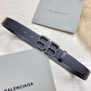 Balenciaga women's reversible cowhide leather belt with brass buckle 3cm - 2