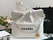 Chanel 22 Shoulder bag white and black calfskin leather 35x37x7cm - 2