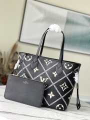 LV neverfull white and black MM M46039 and M46040 31x28x14cm - 2