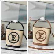 LV neonoe Straw bucket M59962 24x19x18.5cm - 1