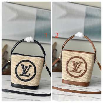 LV neonoe Straw bucket M59962 24x19x18.5cm