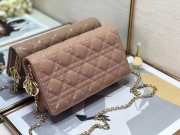 Dior lady dior clutch tan pink 21.5x11.5x3cm - 2