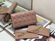 Dior lady dior clutch tan pink 21.5x11.5x3cm - 3