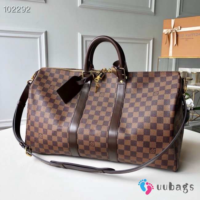 Louis Vuitton Keepall Bandoulière Damier Ebene 55x31x24cm - 1