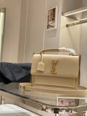 YSL sunset cowhide leather beige 25x18x5cm - 4