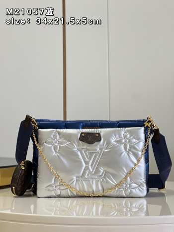 LV M21057 Maxi Multi Pochette Accessoires blue 34x21.5x5cm