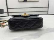 Chanel 2022 flap lambskin black 14.5x19x6.5cm - 3