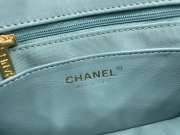 Chanel 2022 flap lambskin blue 14.5x19x6.5cm - 5