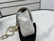 Chanel 2022 flap lambskin white 14.5x19x6.5cm - 2