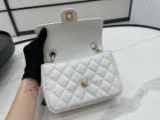 Chanel 2022 flap lambskin white 14.5x19x6.5cm - 3