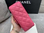 Chanel flap bag rose red lamskin 17cm - 2