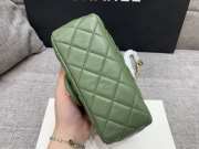 Chanel flap bag green lamskin 17cm - 5