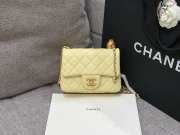 Chanel flap bag yellow lamskin 17cm - 1