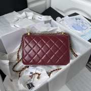 Chanel woc flap dark red 12×19×8cm - 2