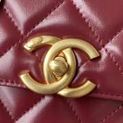 Chanel woc flap dark red 12×19×8cm - 4