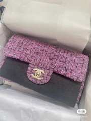 Chanel flap bag purple with gold chain 25cm - 3