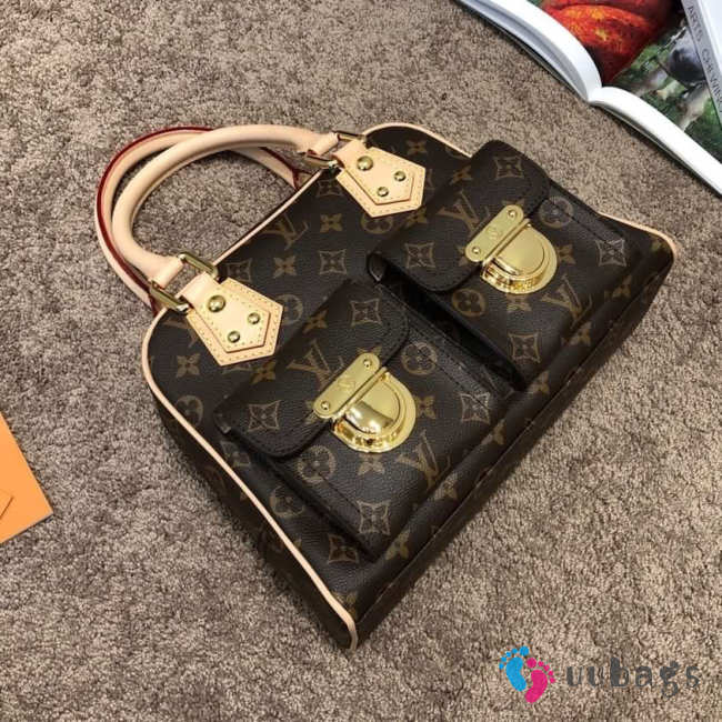 lv vintage school bag monogram 29×12×21m - 1