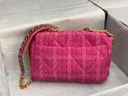 Chanel no19 flap bag purple pink 25cm - 4