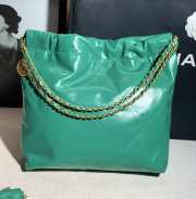 Chanel tote green 37x7x35cm - 3