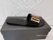 dior slipper black and gold hardware - 2