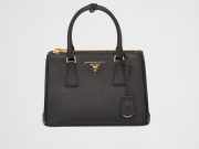 Prada Saffiano Tote in Black 24.5cm - 2