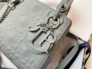 Lady dior matte relief grey buckle matel chain 17cm - 2