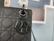 Lady dior matte Rattan print black buckle matel chain 17cm - 4