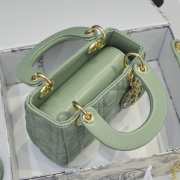 Lady dior lamskin bean green buckle gold matel chain 17cm - 2