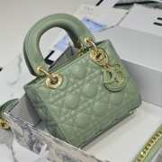 Lady dior lamskin bean green buckle gold matel chain 17cm - 4