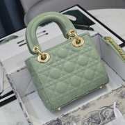 Lady dior lamskin bean green buckle gold matel chain 17cm - 5