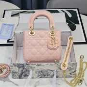 Lady dior lamskin water pink buckle gold matel chain 17cm - 1