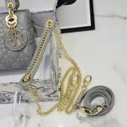 Lady dior lamskin grey buckle gold matel chain 17cm - 3