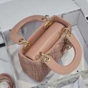 Lady dior lamskin pink buckle gold matel chain 17cm - 3