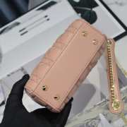 Lady dior lamskin pink buckle gold matel chain 17cm - 2