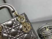 Lady dior pearl dark grey gold buckle matel chain 17cm - 4