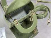 Lady dior patent leather mint green and gold buckle matel chain 17cm - 5