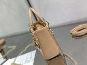 Lady dior patent leather nude and gold buckle matel chain 17cm - 3