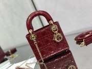 Lady dior patent leather maroon and gold buckle matel chain 17cm - 1