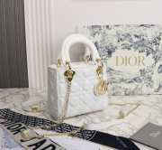 Lady dior white and gold buckle matel chain 17cm - 5