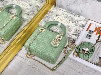 Lady dior fruit green and gold buckle matel chain 17cm