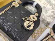 Lady dior black and gold buckle matel chain 17cm - 3