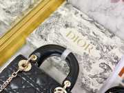 Lady dior black and gold buckle matel chain 17cm - 4