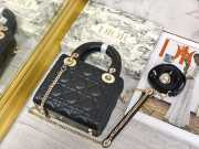 Lady dior black and gold buckle matel chain 17cm - 5