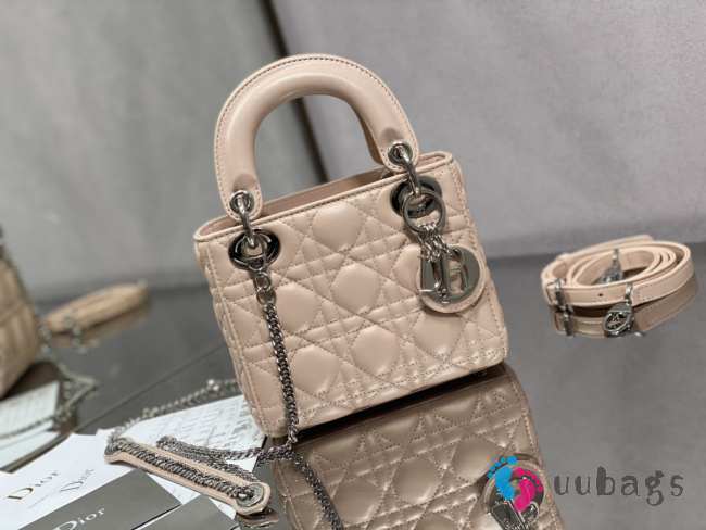 Lady dior nude and silver buckle matel chain 17cm - 1