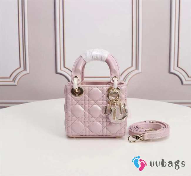 Lady dior pearl pink and gold buckle matel chain 12cm - 1