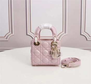 Lady dior pearl pink and gold buckle matel chain 12cm