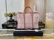 Chanel shopping tote bag 38cm pink and gold  - 4