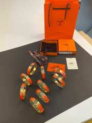 Hermes bracelet orange - 5