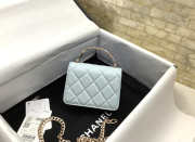 Chanel 22s Bag Blue Gold 13 x 9.5 x 6 cm - 6