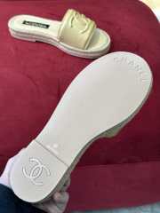 Chanel White Slipper  - 6